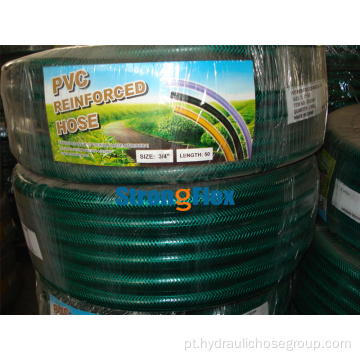 Mangueira de jardim em PVC preto verde